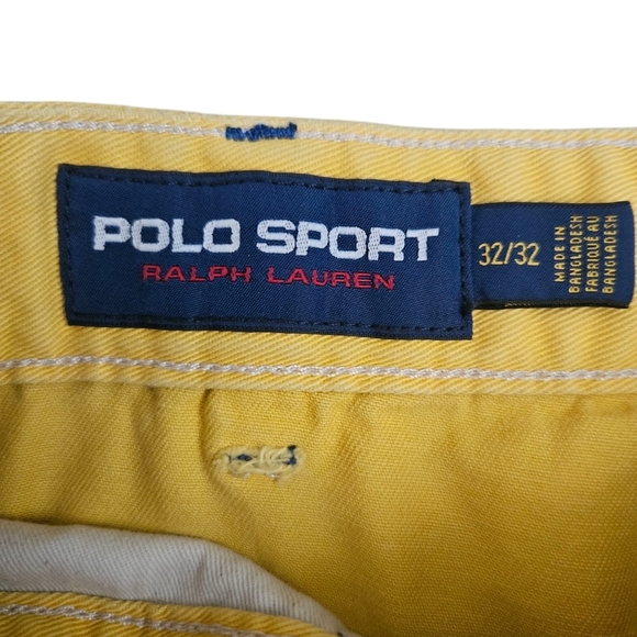Polo Ralph Lauren Relaxed Straight Yellow Twill Pant Tag Size 32x32 (32x29) - Picture 3 of 12